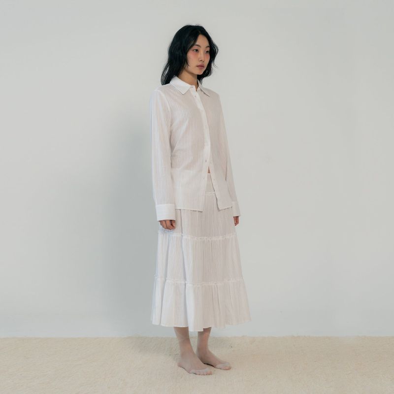 REGULAR FIT BELT SHIRTS (WHITE)