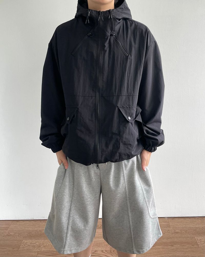 Util Zipper Hood Windbreaker