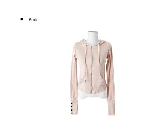 Coa Slim-Fit Button Hood Zip-Up