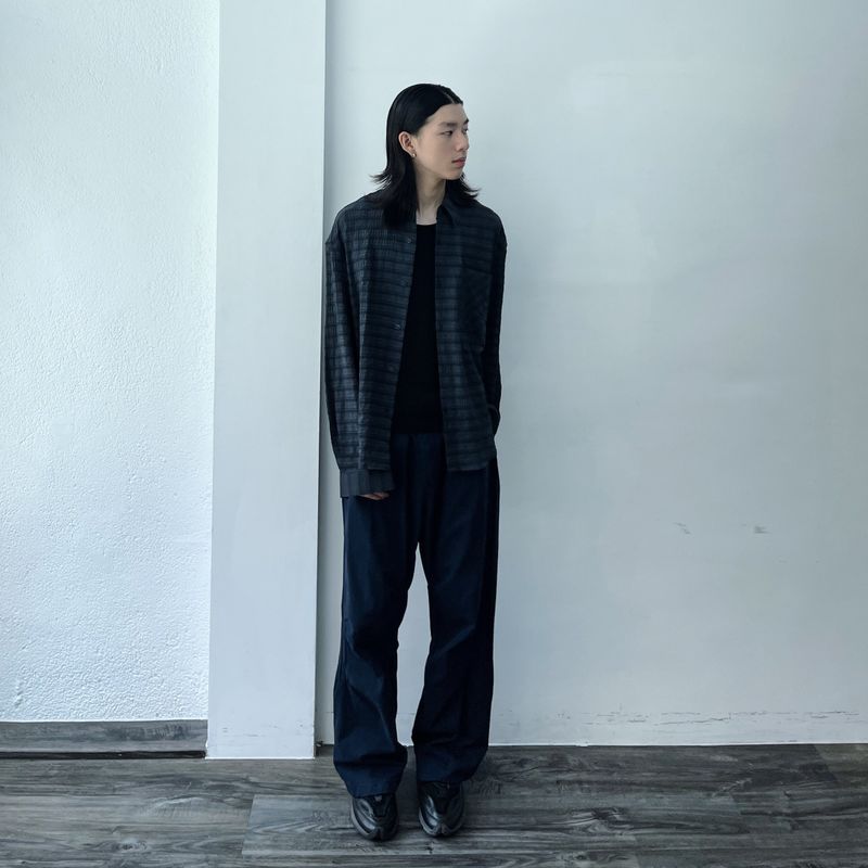 Dark Grid Texture Shirt