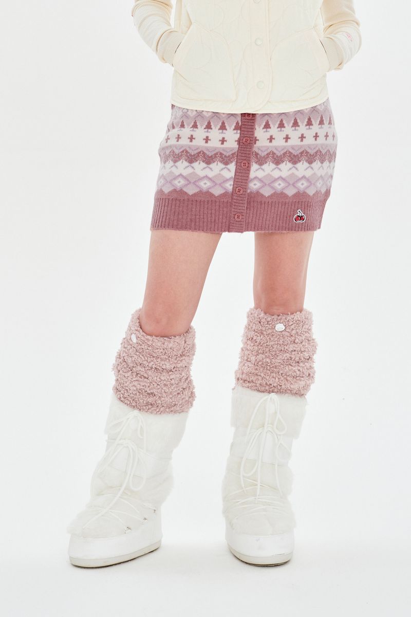 KIRSH（キルシー）の「FAIR ISLE KNIT MINI SKIRT [SALMON]（Skirts）」