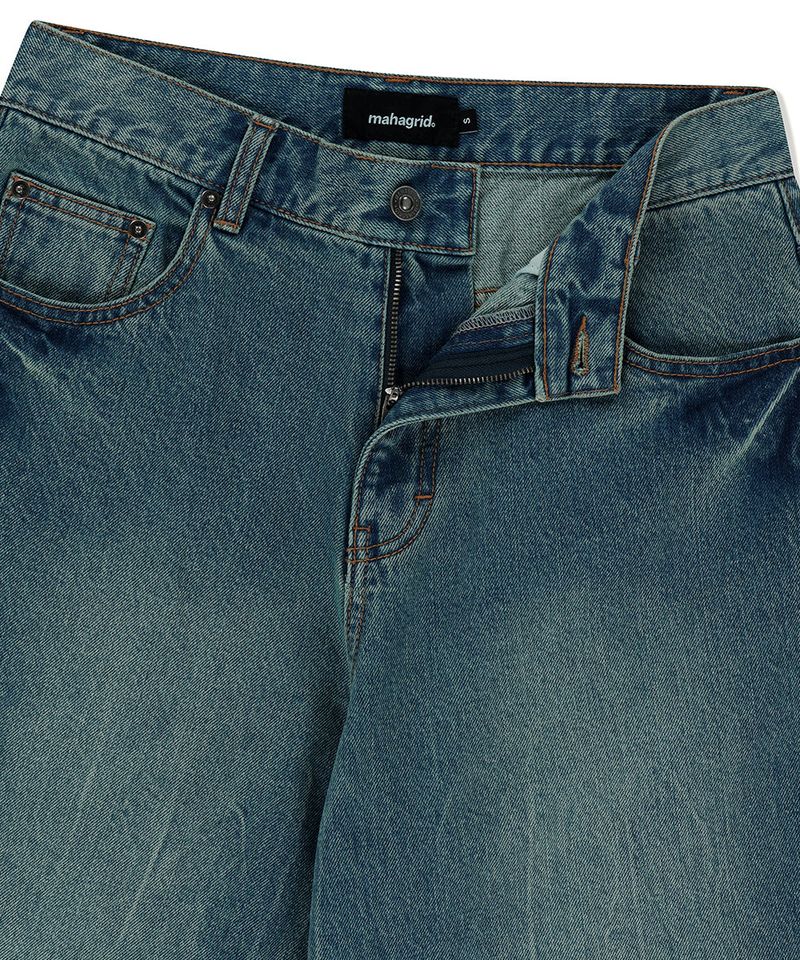 MUD WASHING DENIM SHORT