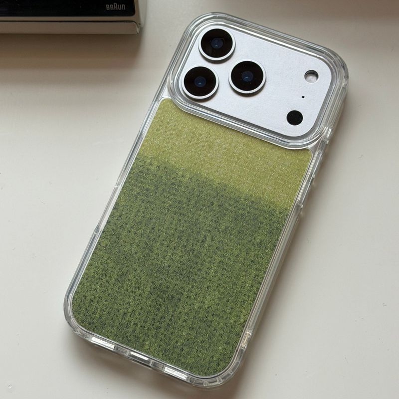 TWO - TONE MOHAIR HARD JELL CASE - GREEN