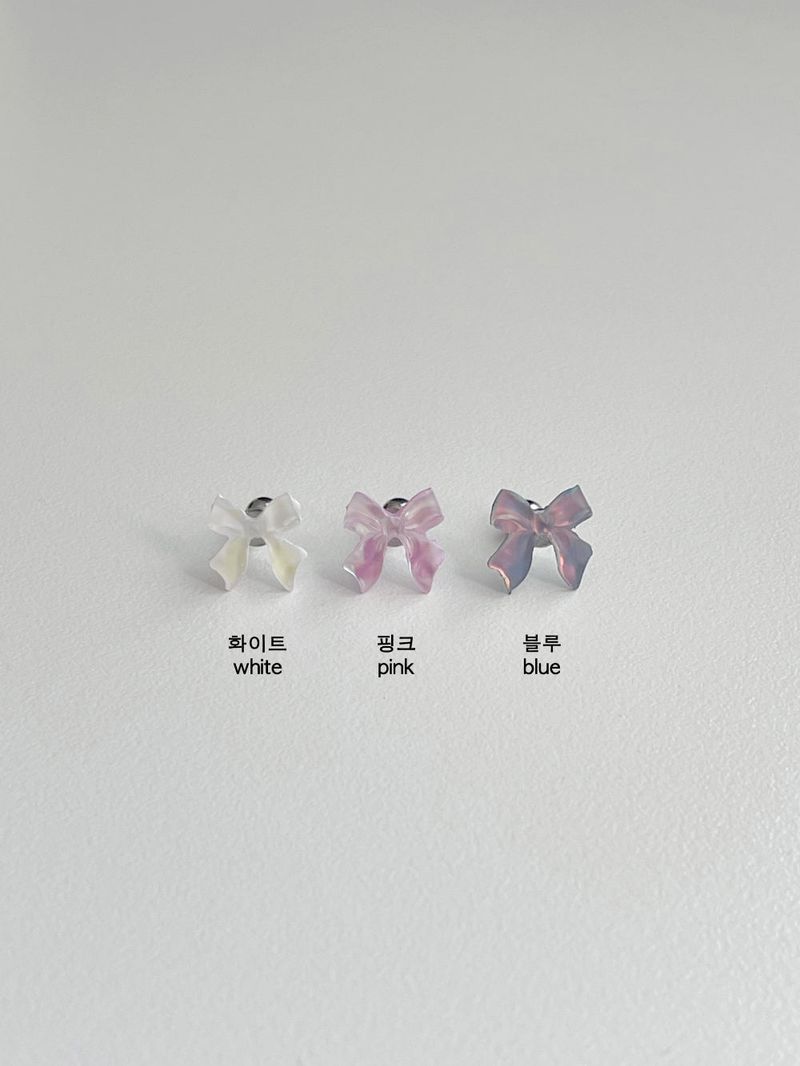 Frill ribbon Aurora piercing / 3 colors