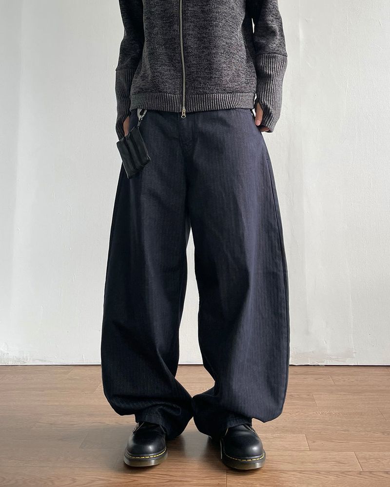 Warp Herringbone Stripe Pants