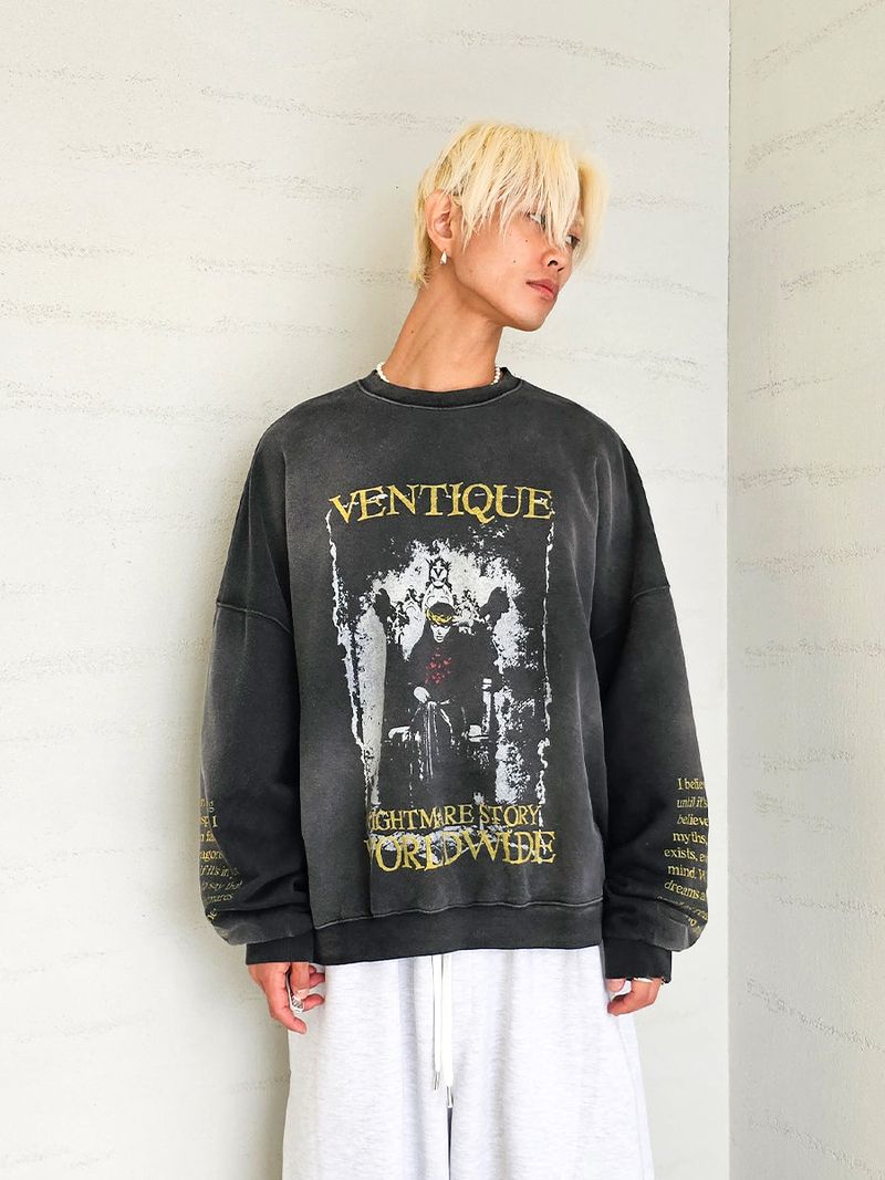 VENTIQUE Washing Nightmare Sweatshirt 1colors