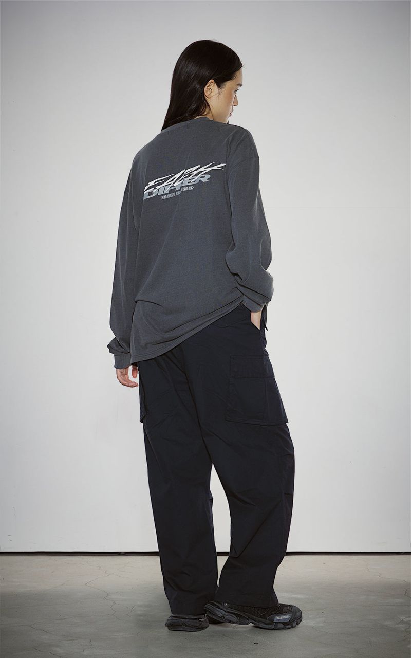 DIAGONAL CARGO PANTS_NAVY