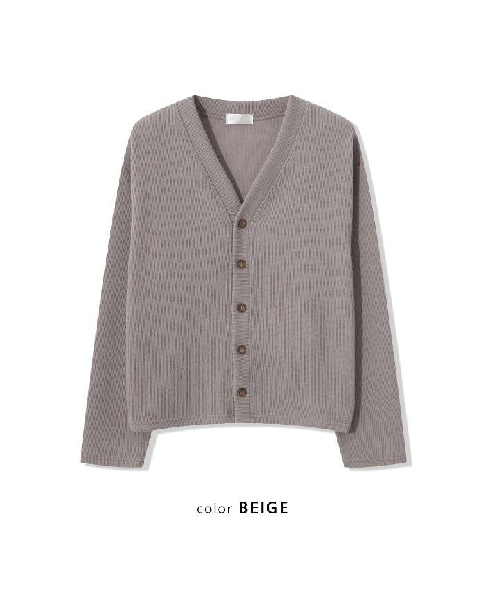 (UNISEX) Knitted V-Neck Cardigan