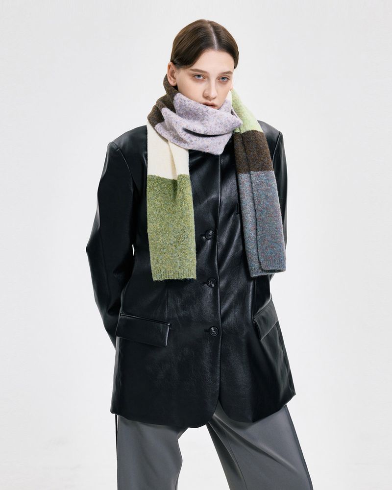  Colour Block Muffler _ GREEN