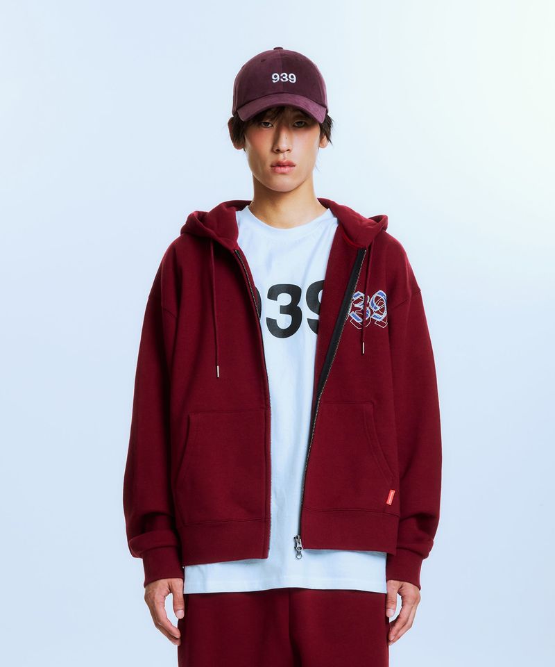 ARCHIVE BOLD（アーカイブボールド）の「UNDEFEATED HOOD ZIP-UP (BURGUNDY)（Tops）」
