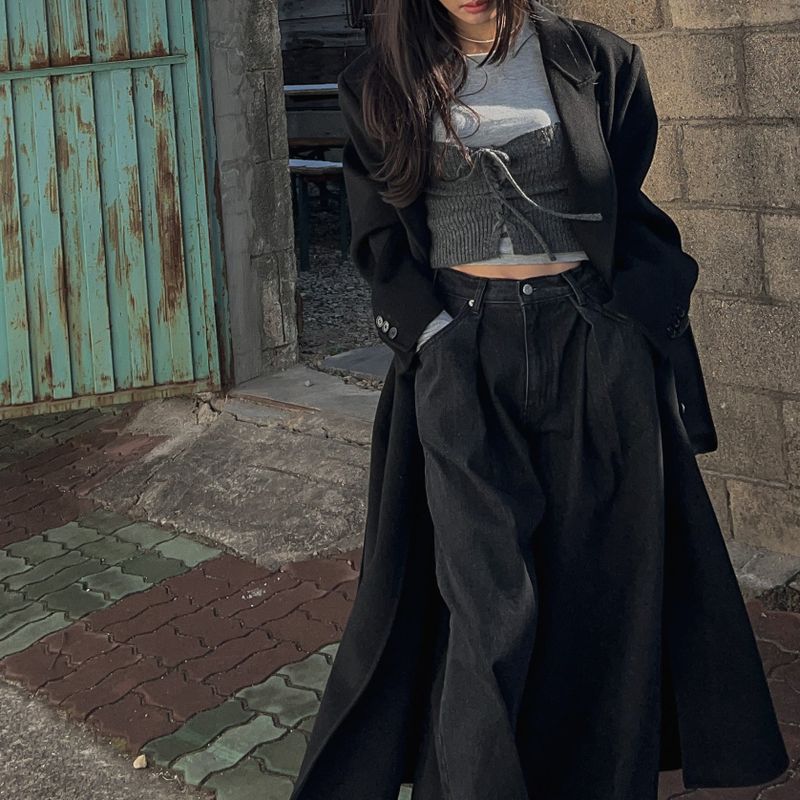 Stone Pintuck Wide Pants