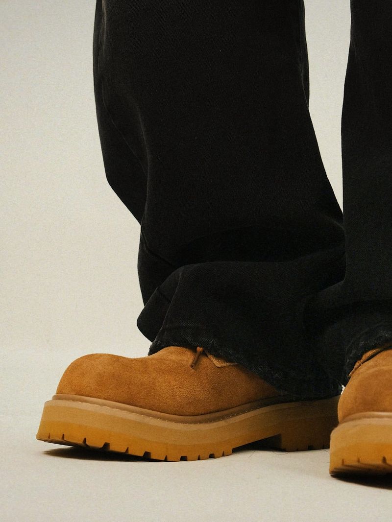 MA DAY Straight Curved Denim Pants
