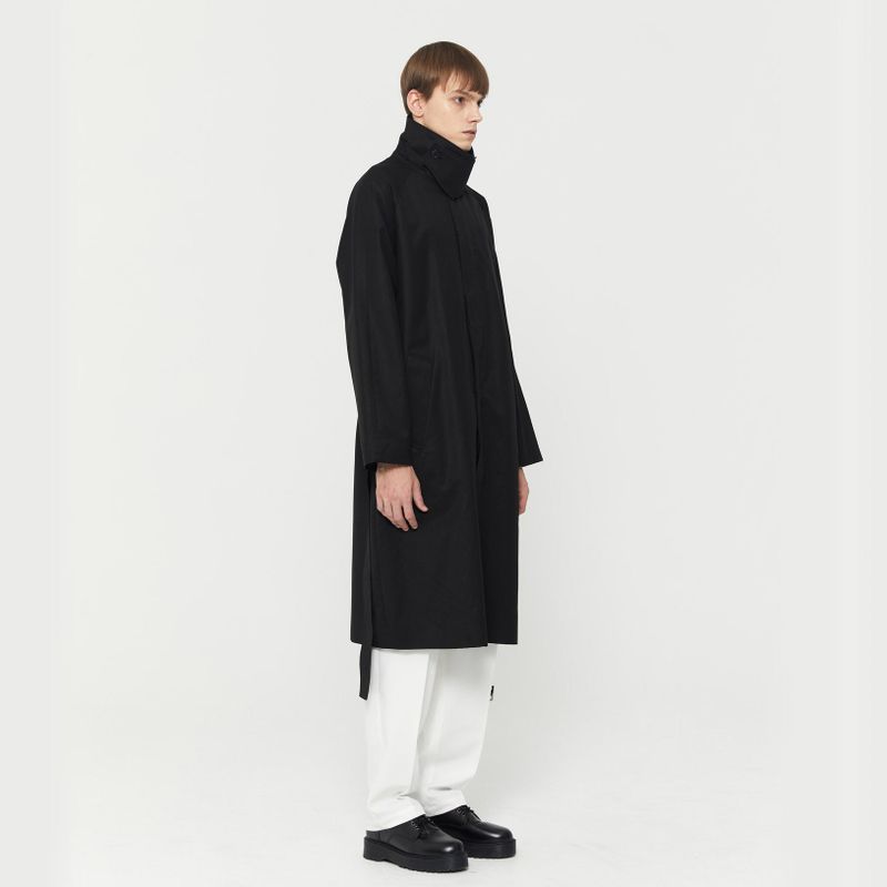 Studio Single Trench Coat Black