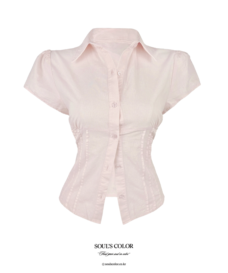 SOUL'S COLOR（ソウルズカラー）の「Aveline Pintuck Slim Blouse (3color)（Tops）」