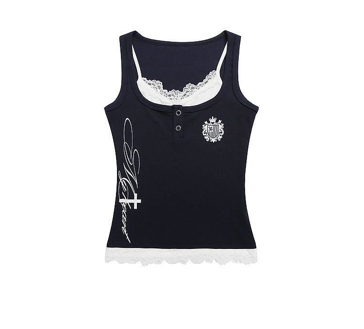Evania Crest Lace Tank