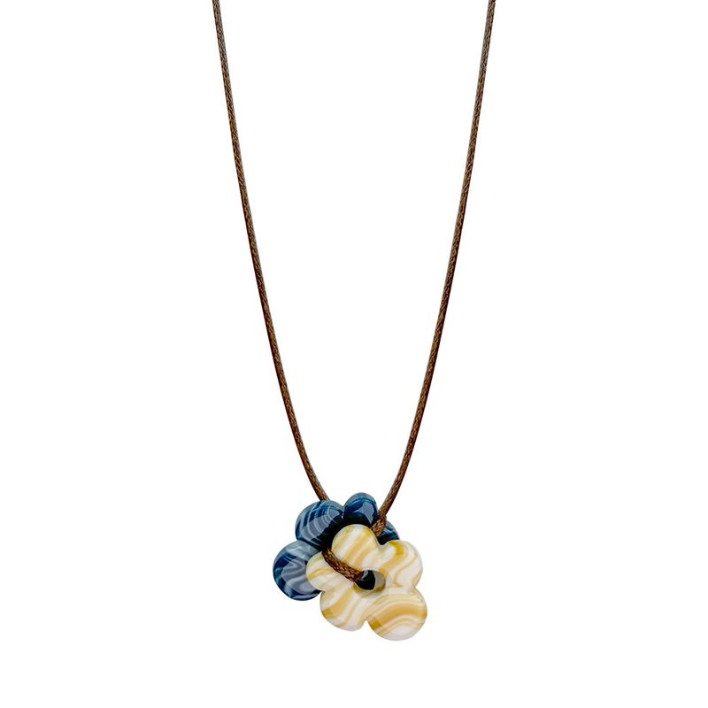 Unbalance Daisy Pendant Strap Necklace