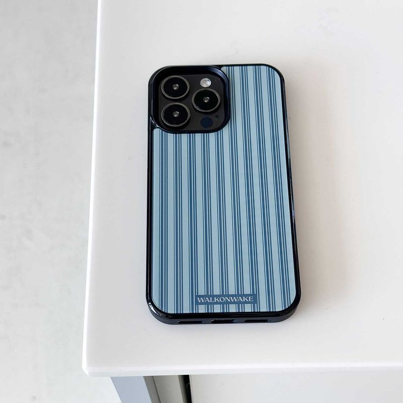 [Glass]  Stripe case(green)
