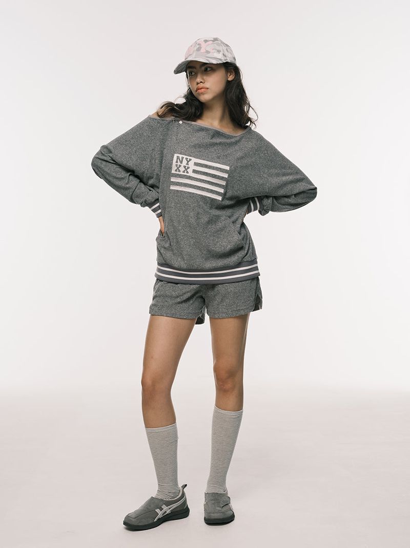 P.O.M FLUFFY SHORTS GREY