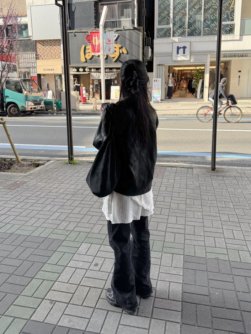 405 Cut-out Bootcut Wide Denim Pants