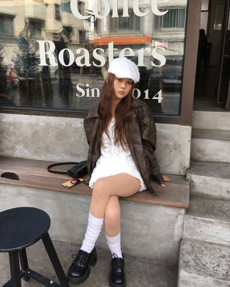 [Made] Rene leather jacket -brown