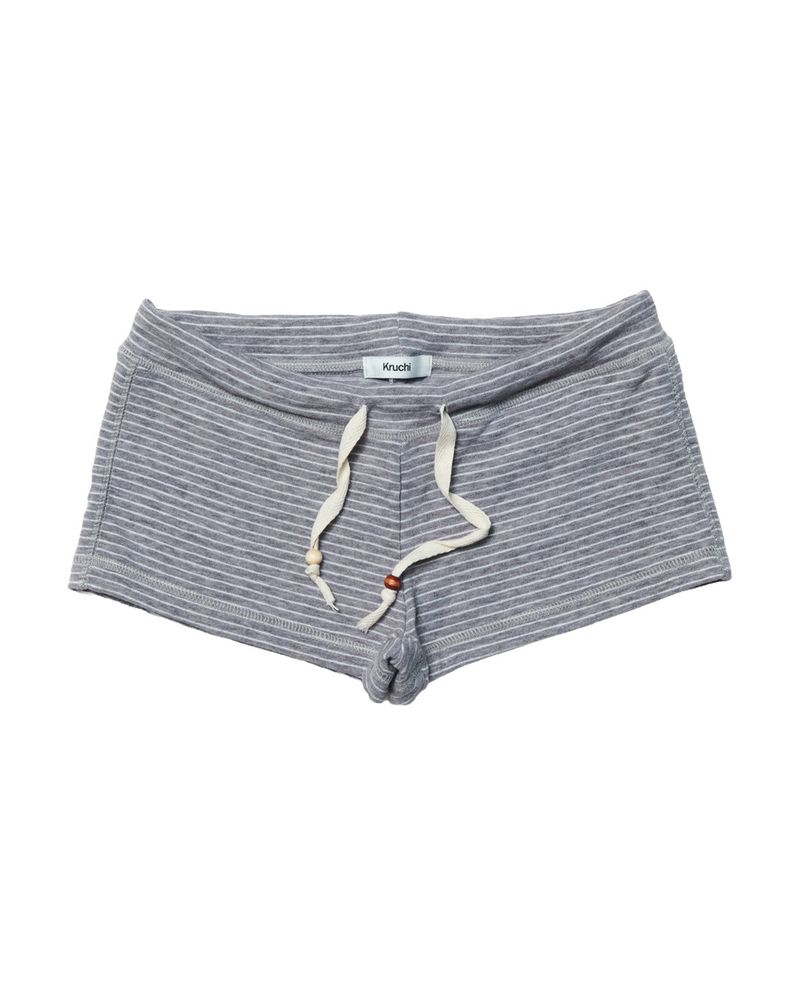 KRUCHI(クルチ)の「Stripe Micro SHORT (GREY) (Pants)」