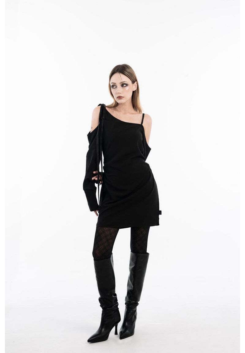 Y2Kチェックパターンシースルーバックストッキング (Black)