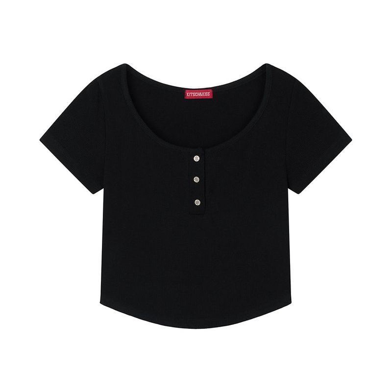 Henley Neck Button T-Shirt (26STP-SSTS03)