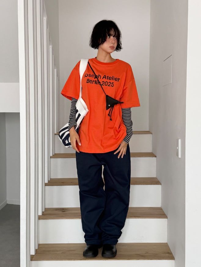 BARREL WIDE COTTON PANTS