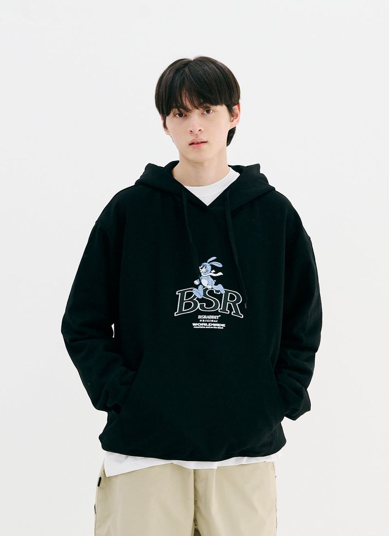 BSR SUNDAY RABBIT HOODIE BLACK