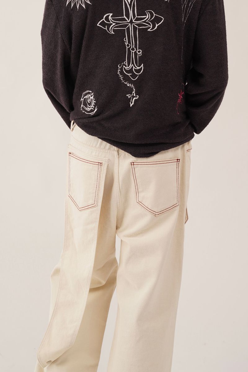 OSHIGH(オスハイ)の「Tail Button Pants (Beige Cotton)(Pants)」