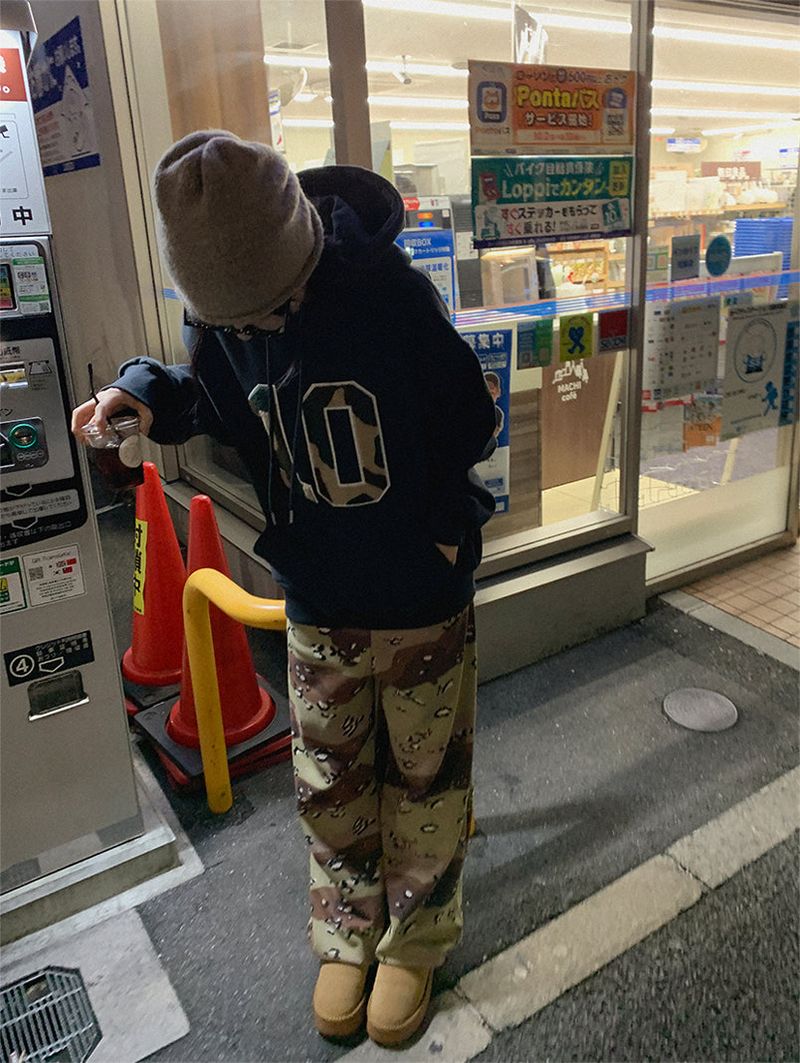 CAMO FLEECE PATCH HOOD (4C)