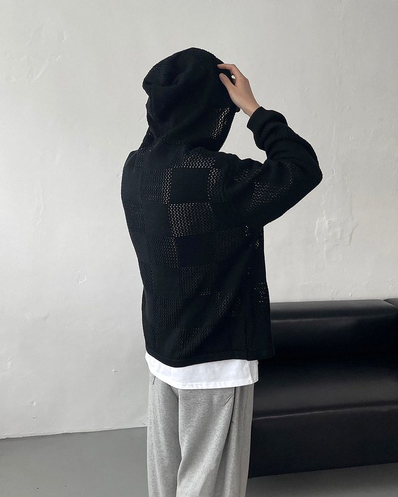 Noir Two-Way Hood Zip-Up (4 colors)