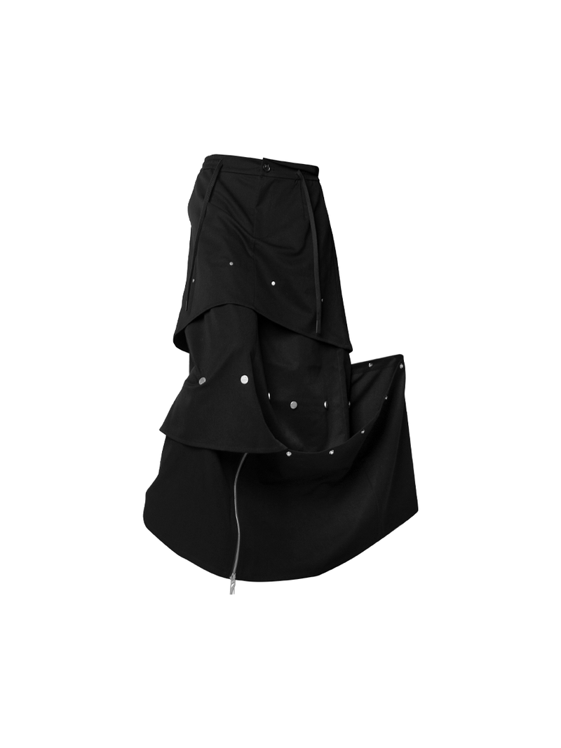 RELABEL（リレーベル）の「RELABEL Three-dimensional Composition (Remodelling) Unisex Layered Studded Button Detachable Blazer Maxi Skirt（Skirts）」