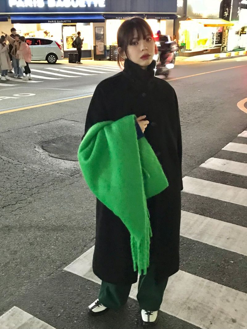 Guryane long balmaccan coat