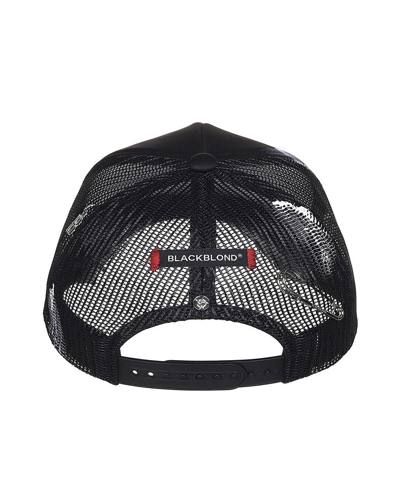BBD Never Stop Painted Trucker Mesh Cap (Black)
