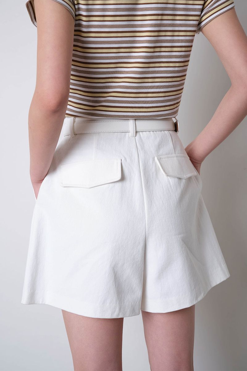 Cotton Twill Shorts_White