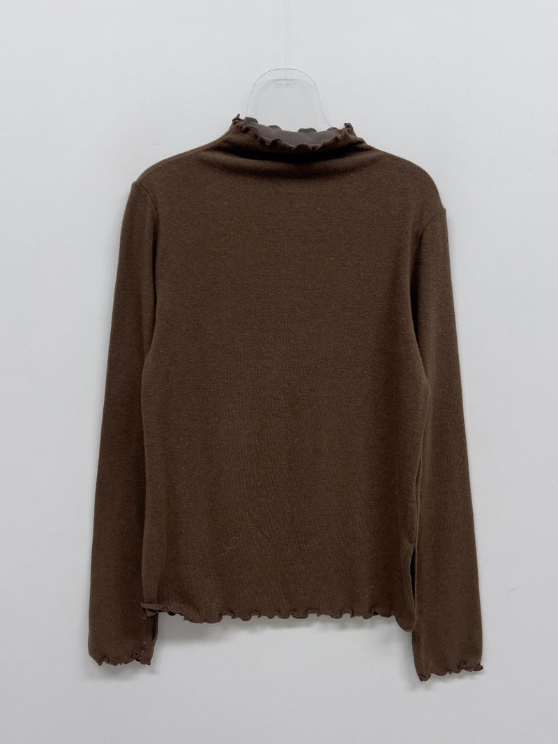 [Brushed Lining] Wave Warmer Turtleneck T-Shirt