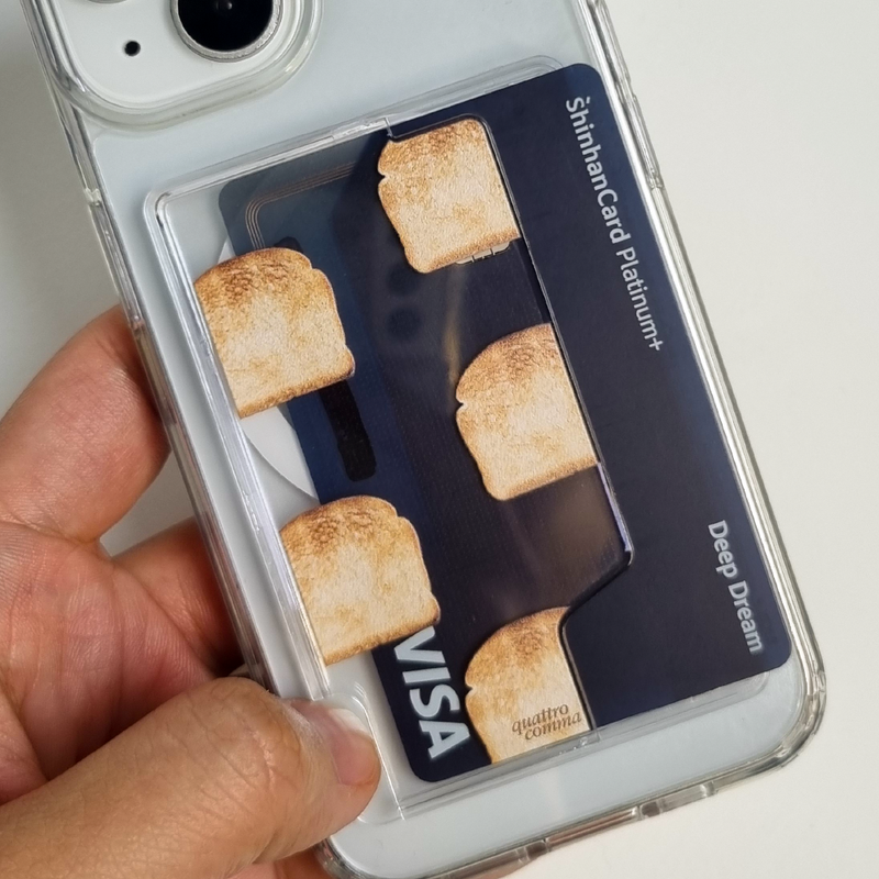 Bread Toast MagSafe Transparent Card Wallet