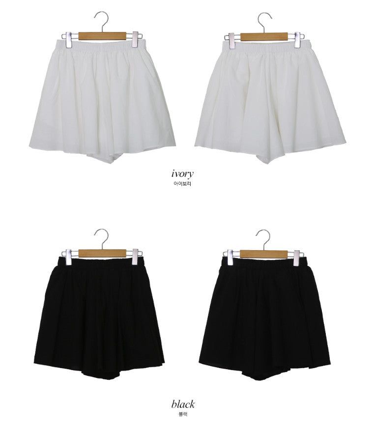 ML Summer Flare Mini Skirt Pants (2color)