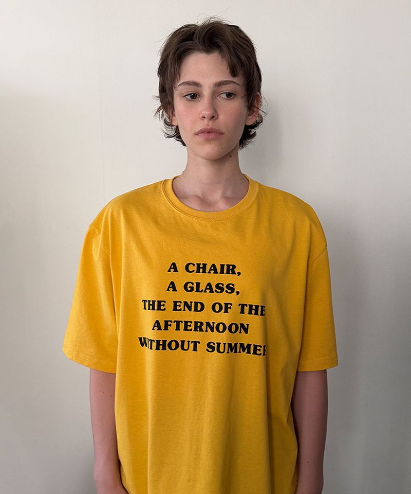WITHOUTSUMMER（ウィズアウトサマー）の「グラス Tシャツ、マスタード（トップス）」