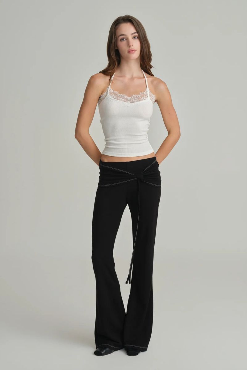 Cream donuts halter tank top, White