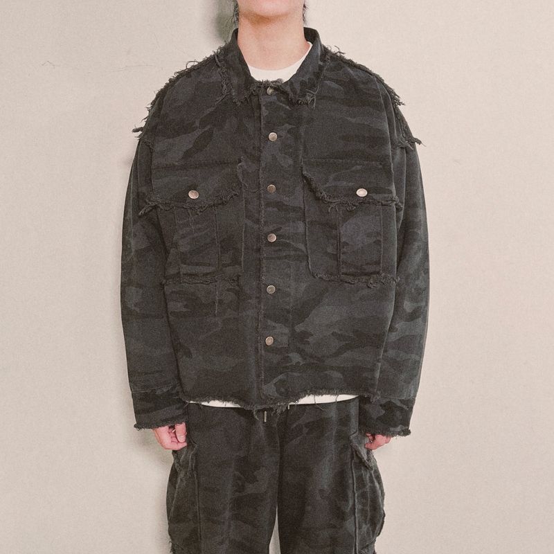 grunge camouflage jacket_charcoal