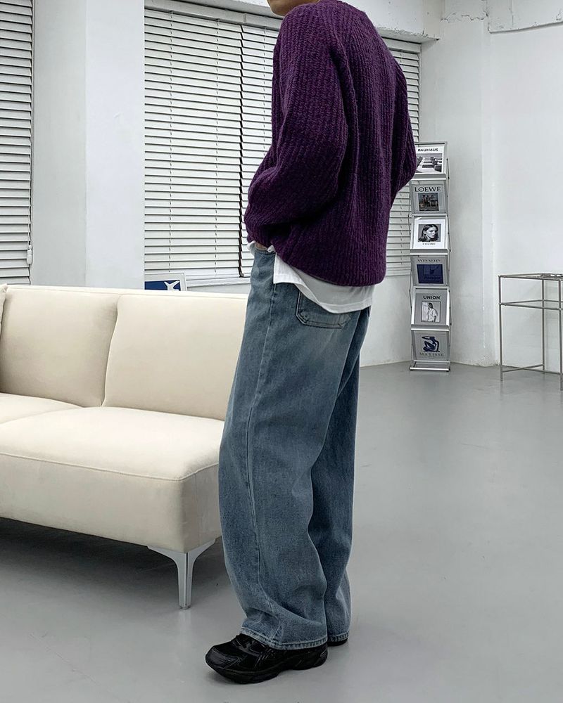 ブラッシュウールラグランニット