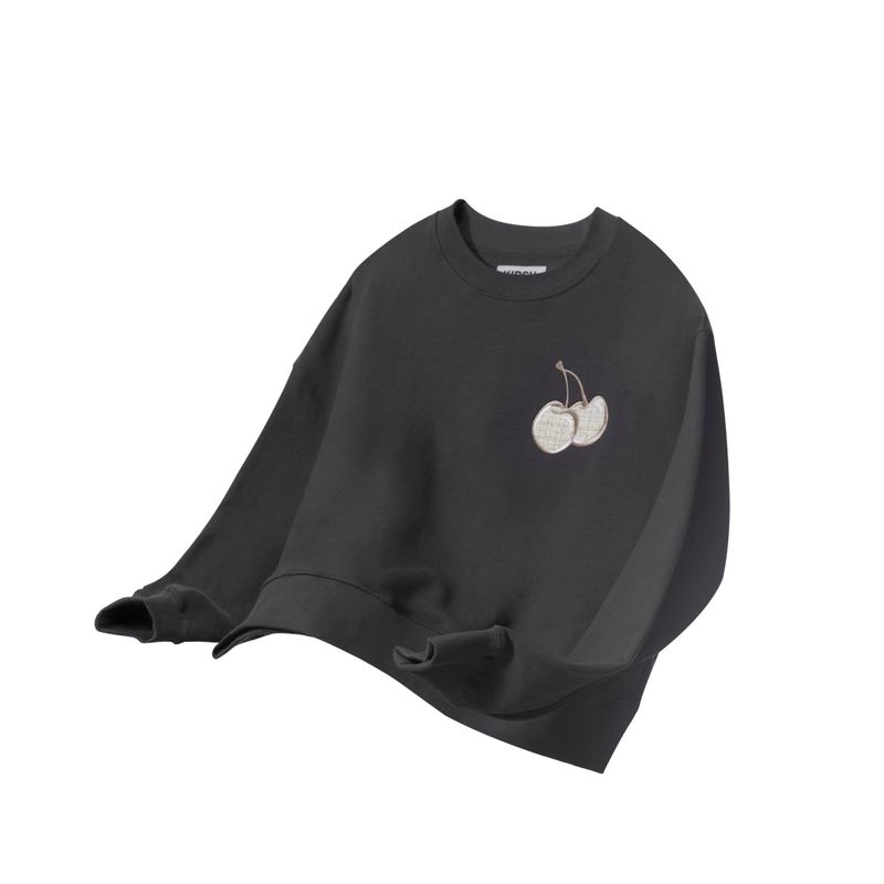 KIRSH（キルシー）の「MIDDLE CHERRY CROP SWEATSHIRT [CHARCOAL]（Tops）」