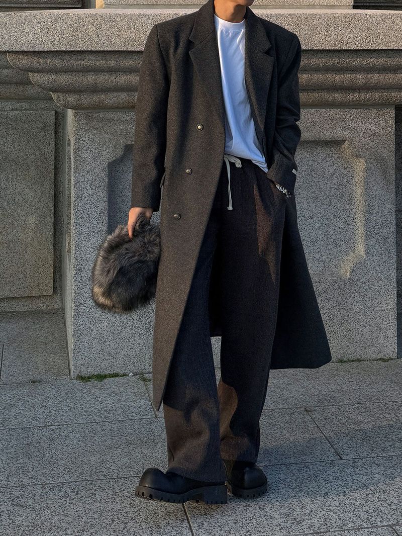 ASCLO Aura Hidden Maxi Wool Coat (3color)