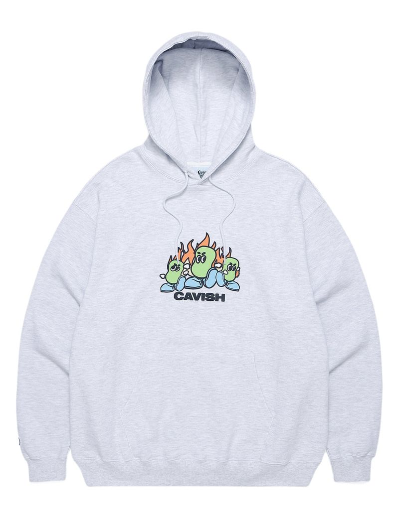cavish（カビシ）の「PUNCH BEANS HOODIE LIGHT GREY(CV2CFUM413A)（Tops）」