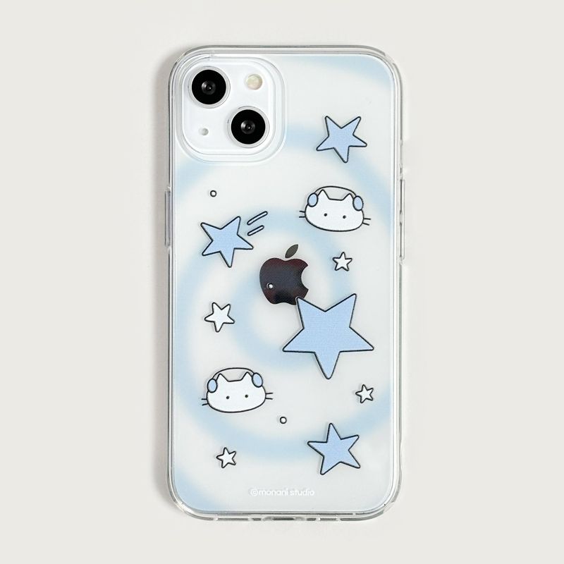 [Gel-hard] Y2K cat Phone case (Blue) (only case)