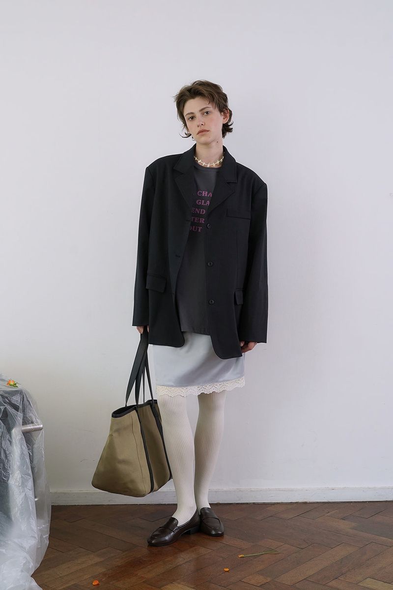 Row classic jacket_charcoal