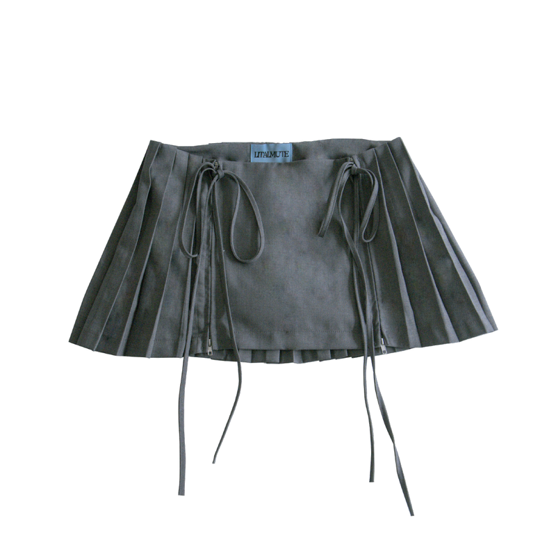LITALMUTE(リタルミュート)の「ribbon zipskirt/リボンジップスカート(Skirts)」