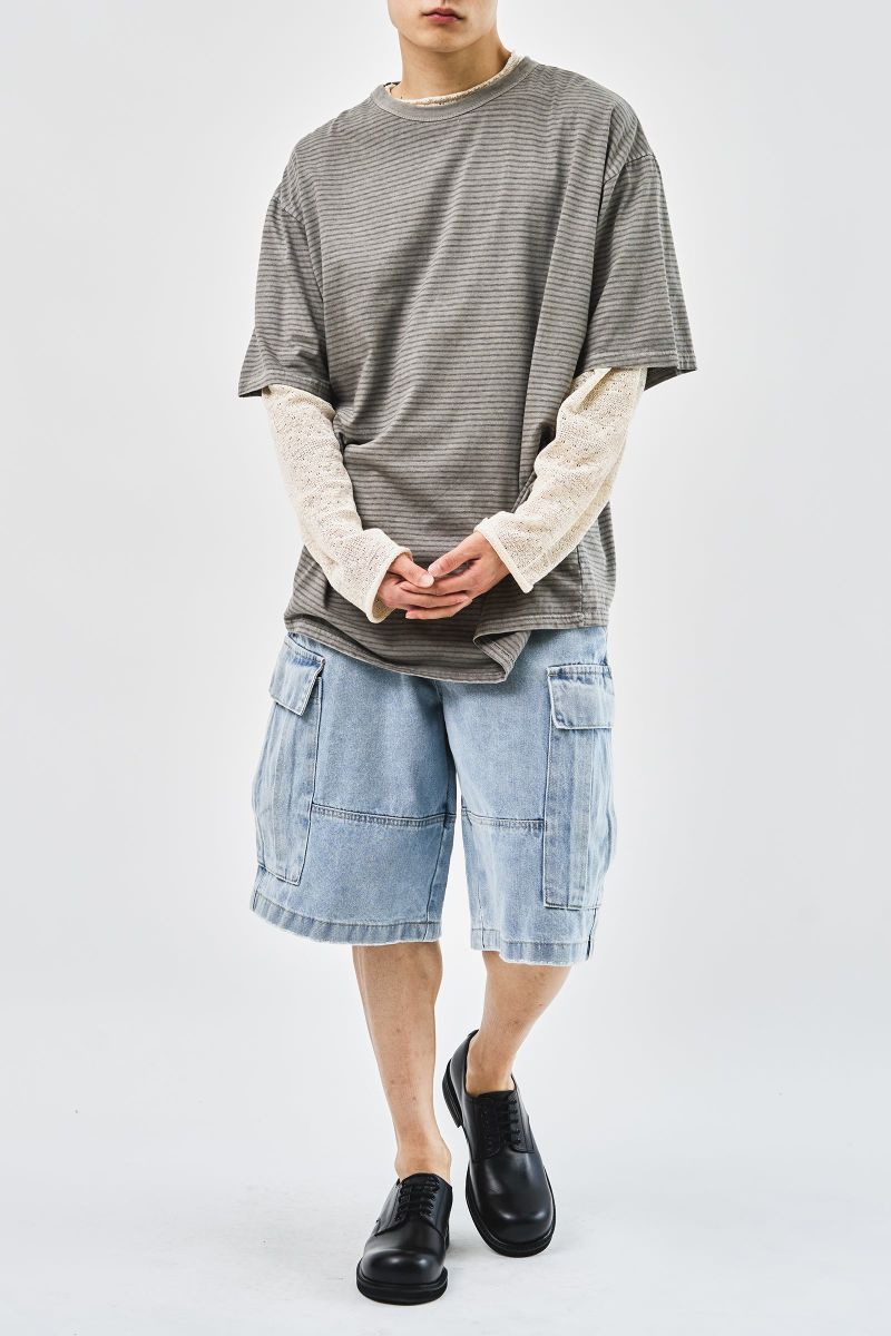 Pace Snap Denim Shorts (2color)